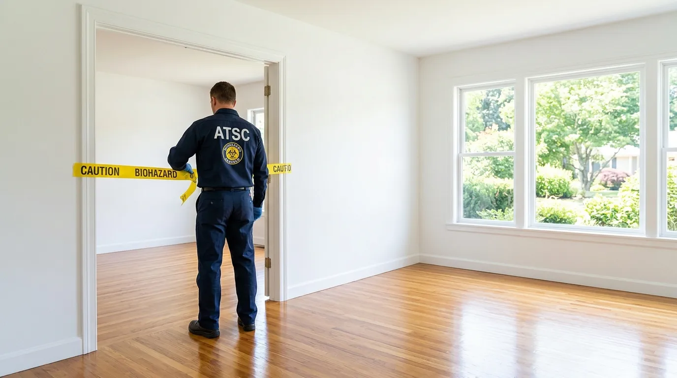 Certified biohazard cleanup crew performing Trauma Scene Cleanup in Los Altos Hills